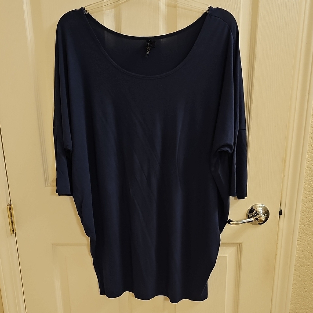 Agnes & Dora Deep Blue Tunic Top